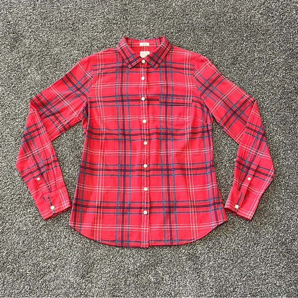 J. Crew Plaid Button Down Shirt Size S